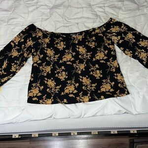 Black and gold SHEIN blouse